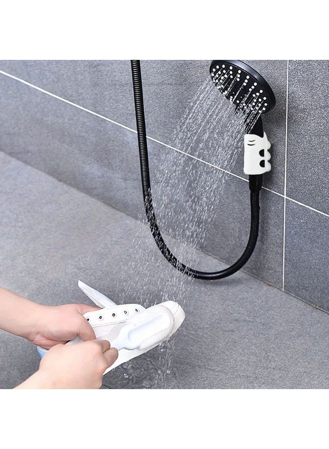Blue Suction Cup Shower Head Holder Adjustable Portable Rust Proof For Kitchen Bathroom - Image 3